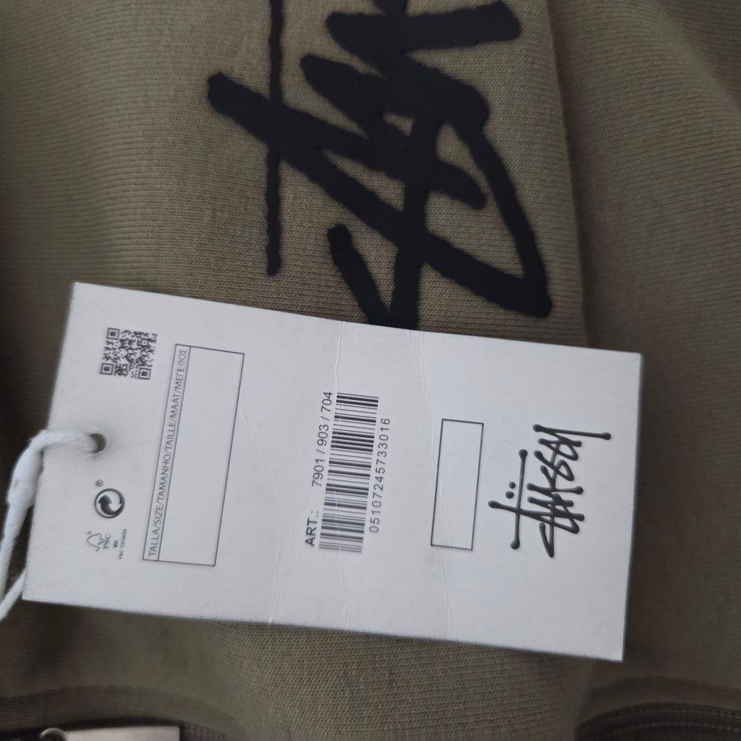 Stussy/フルジップパーカー/カーキ/ステューシー/los angeles