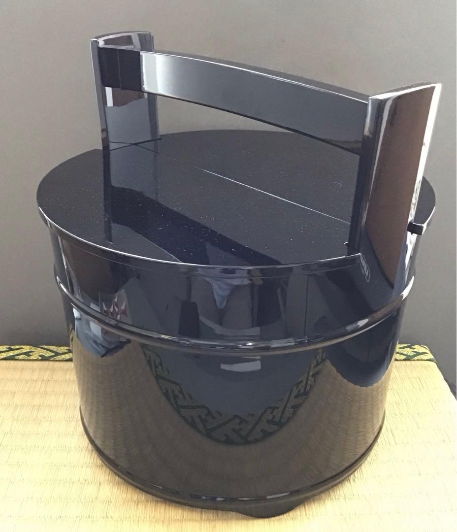 茶道具　手桶　真手桶　輪島塗　塗師　茶平一斎作　栞　共箱　S208TO