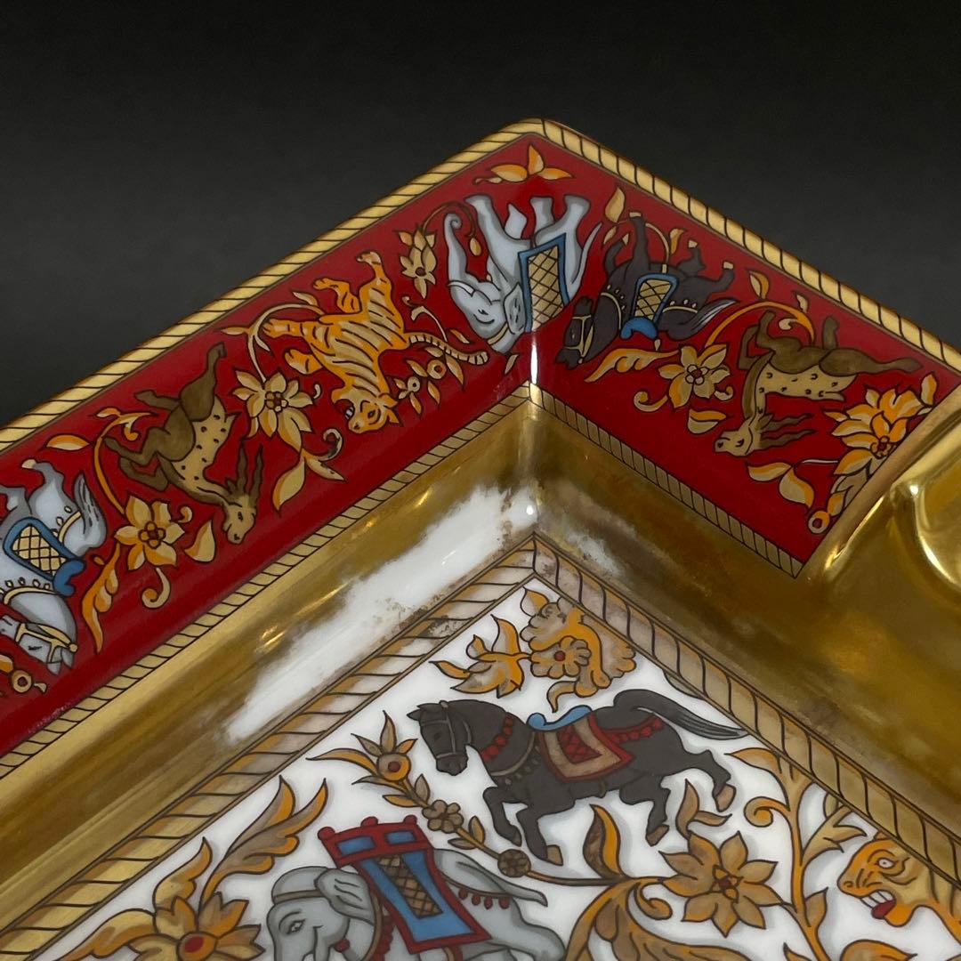 HERMES エルメス インドの狩猟 アッシュトレイ 灰皿 スクエアプレート