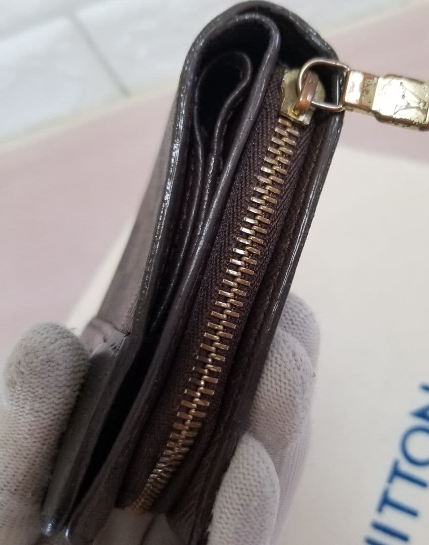 【直営店正規品】ルイヴィトン ダミエ コンパクトジップ 二つ折り財布
