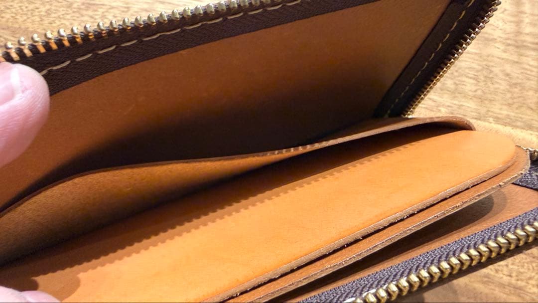 herz ヘルツ L字ファスナー長財布 WL-3 キャメル 美品 使用ごく僅か