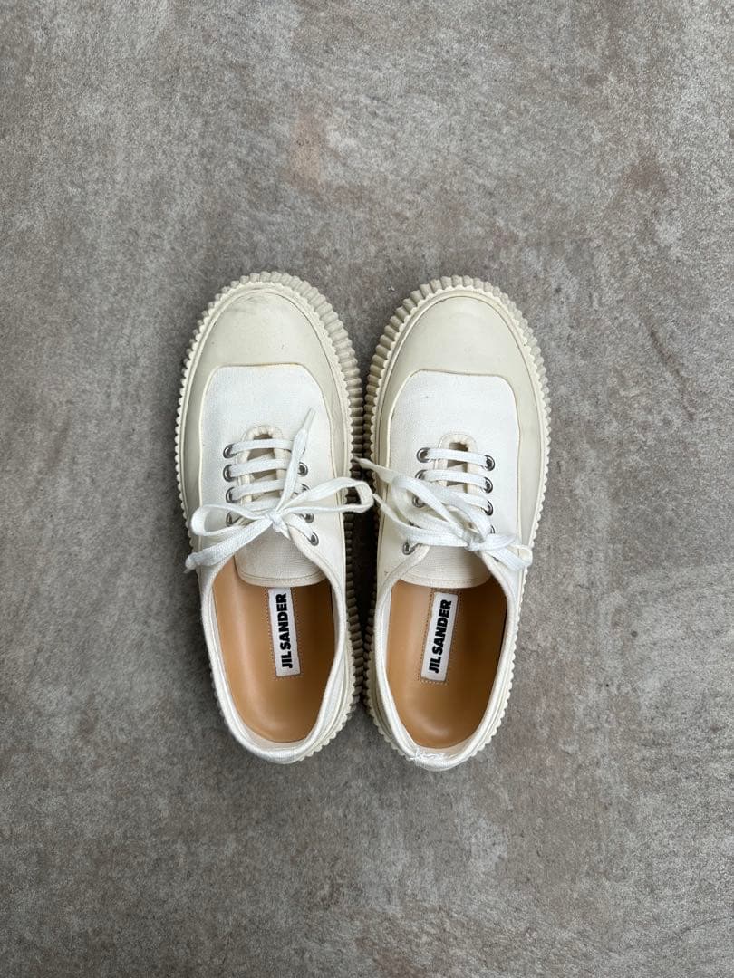 【最終値下げ】JIL SANDER ジルサンダー ホワイト 厚底スニーカー 39
