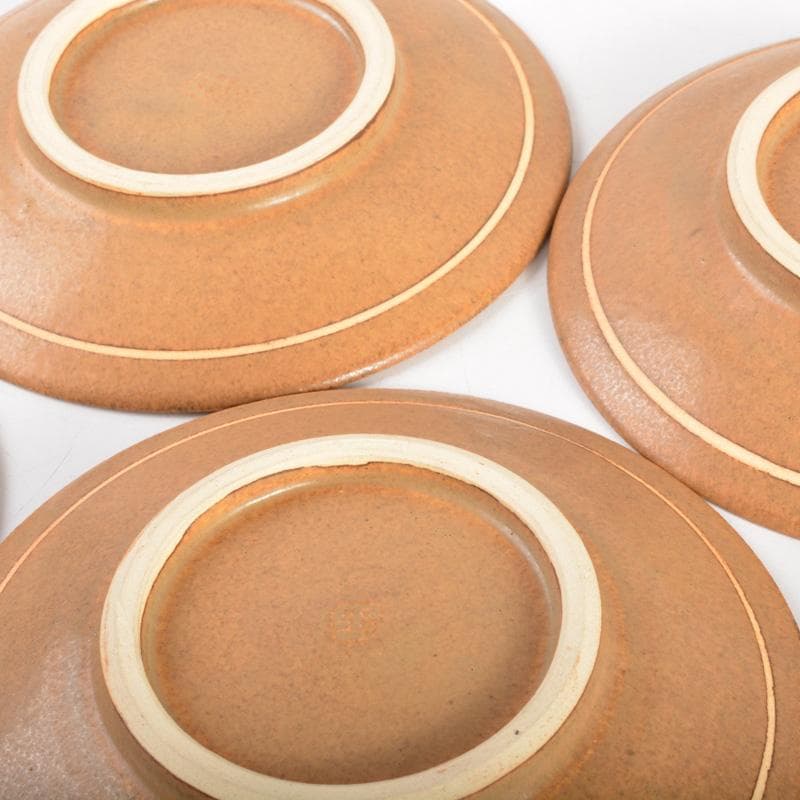 茶道具　山田喆造　伊羅保釉　銘々皿　五客　共箱　C　6272