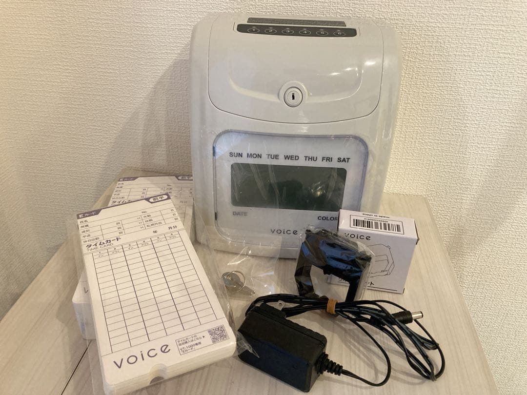 【美品】voice VT-1000 タイムレコーダー　タイムカード付