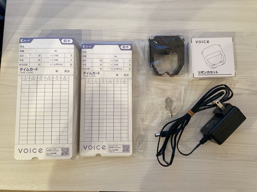 【美品】voice VT-1000 タイムレコーダー　タイムカード付