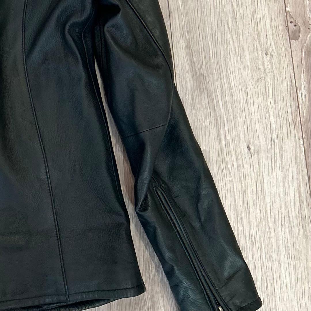 本革　STUDIOUS ラムレザー フーデッドライダース 黒 1（S）日本製　黒