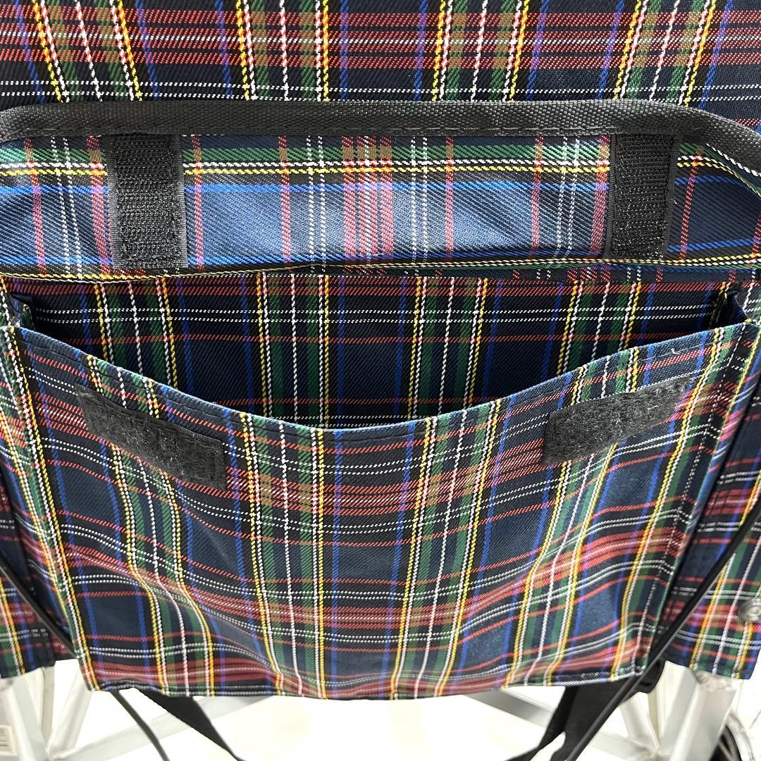 h432 新品　幸和製作所　介護用車椅子　介助式車椅子　チェック柄　軽量　車いす