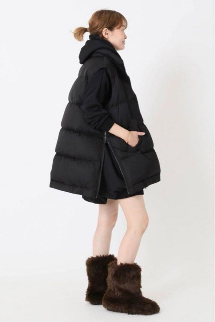 ドゥーズィエムクラス 美品 別注 MY WHITE ダウンベスト　黒