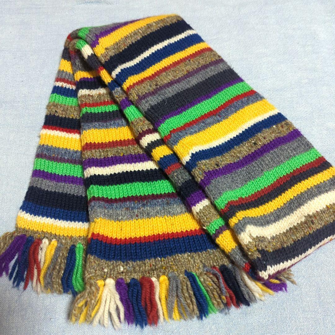 希少‼️INVERALLAN インバーアランニットマルチカラーマフラー