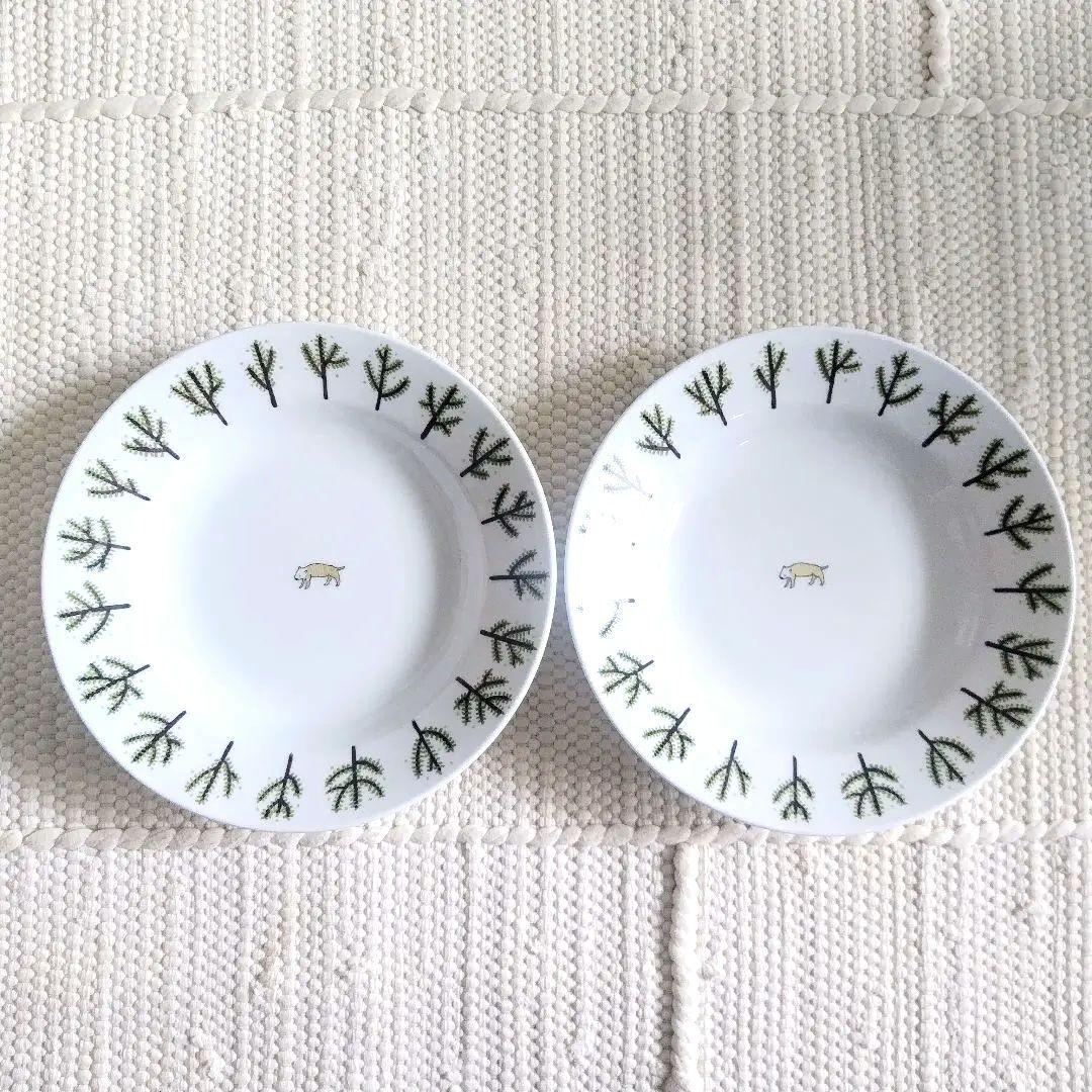 【美品・送料込】ミナペルホネン&パスザバトン 深皿 2枚組