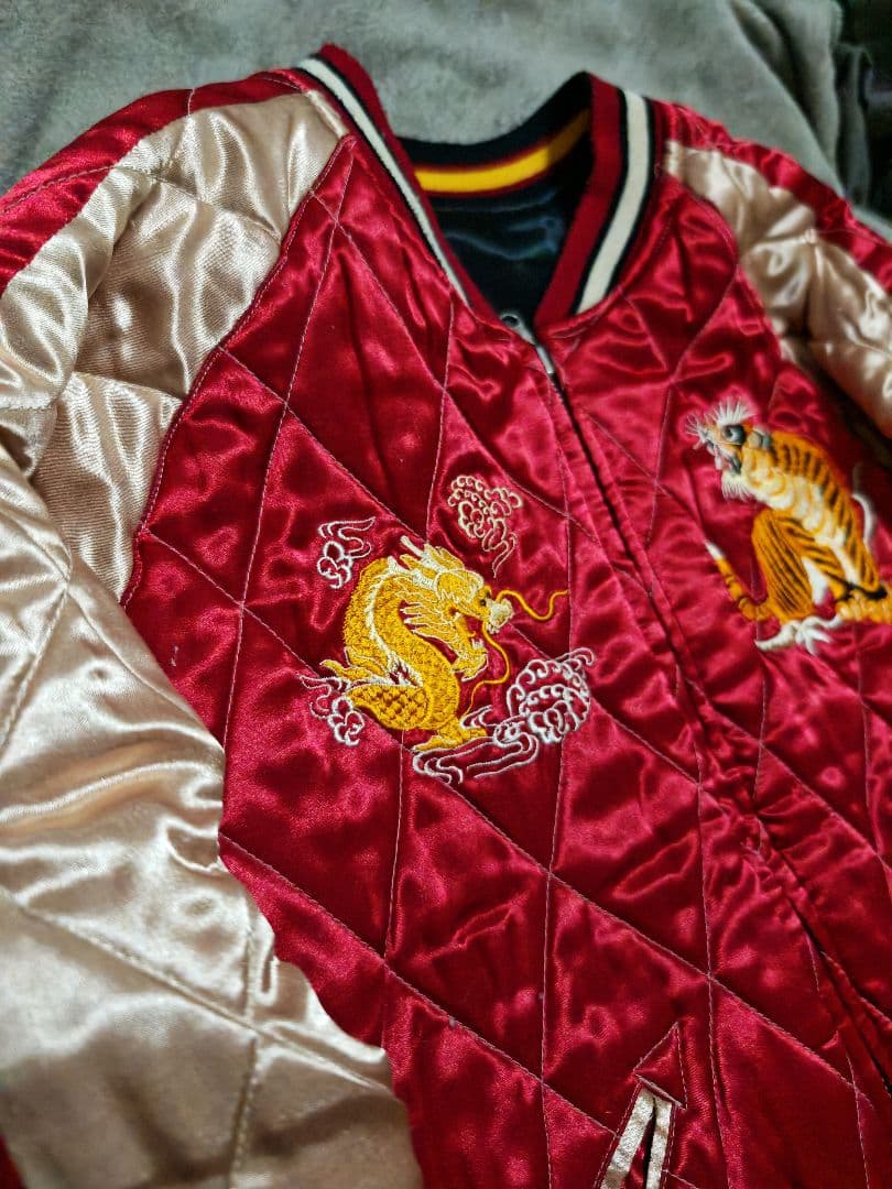 DRAGON 日本限定トウヨウ虎龍 スカジャン unisex レーヨン ２面用