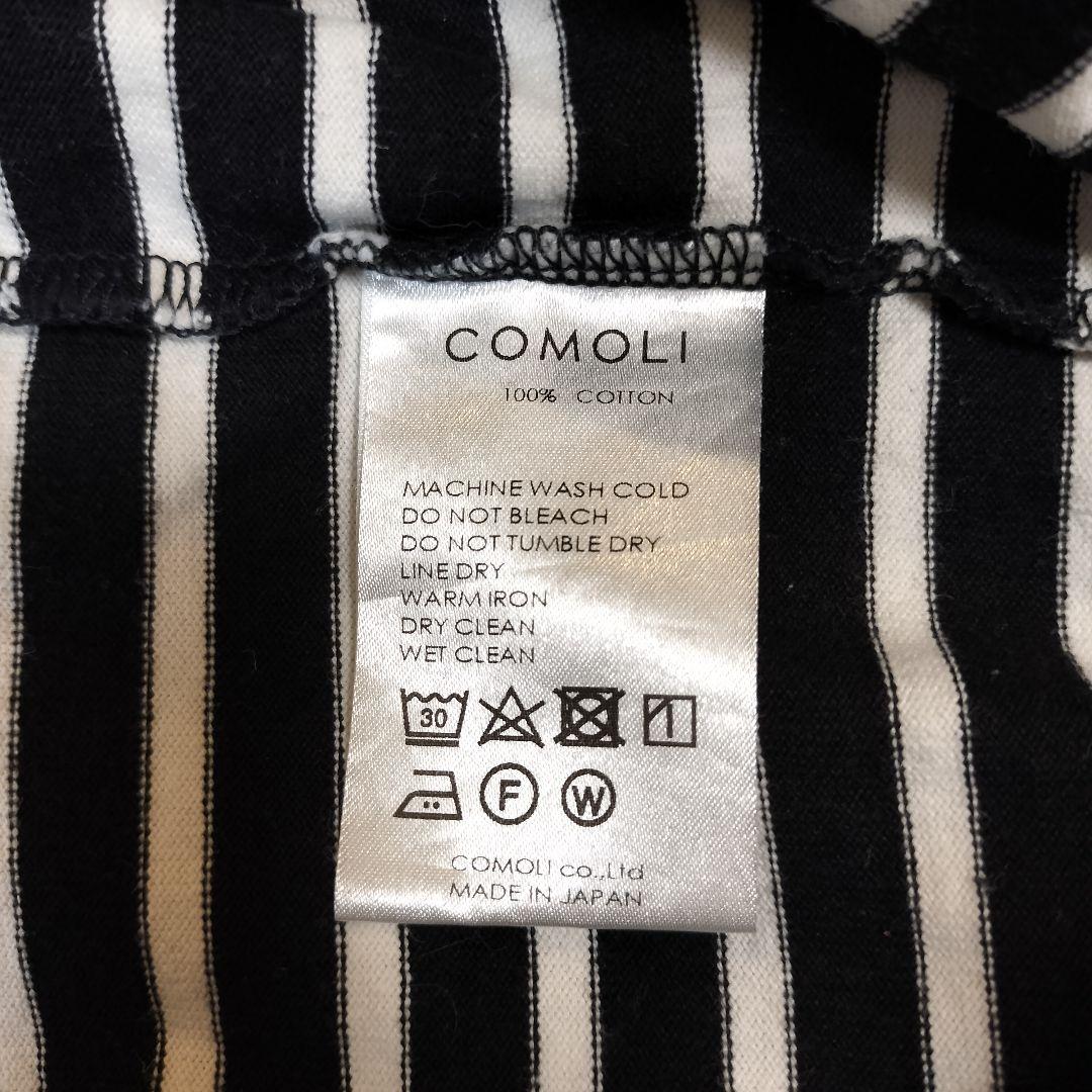 COMOLI ボーダー ボートネック サイズ2