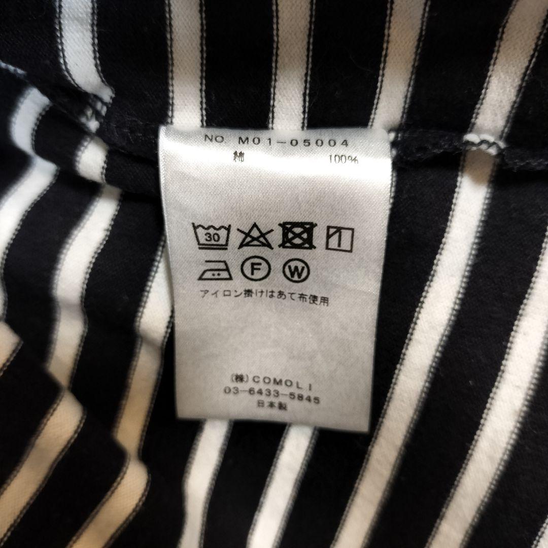 COMOLI ボーダー ボートネック サイズ2