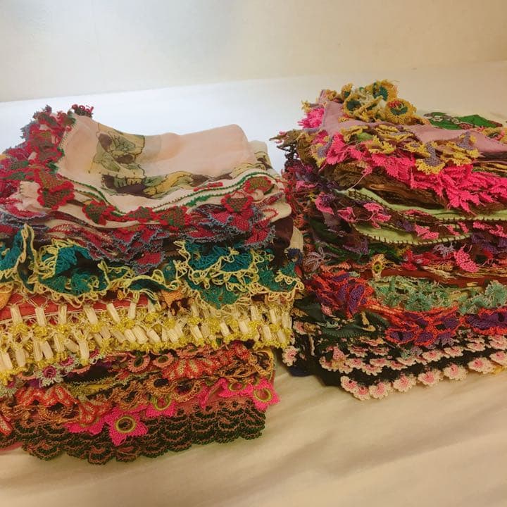 希少！ヴィンテージ　オヤスカーフ 31枚 イーネオヤ トルコ伝統工芸品