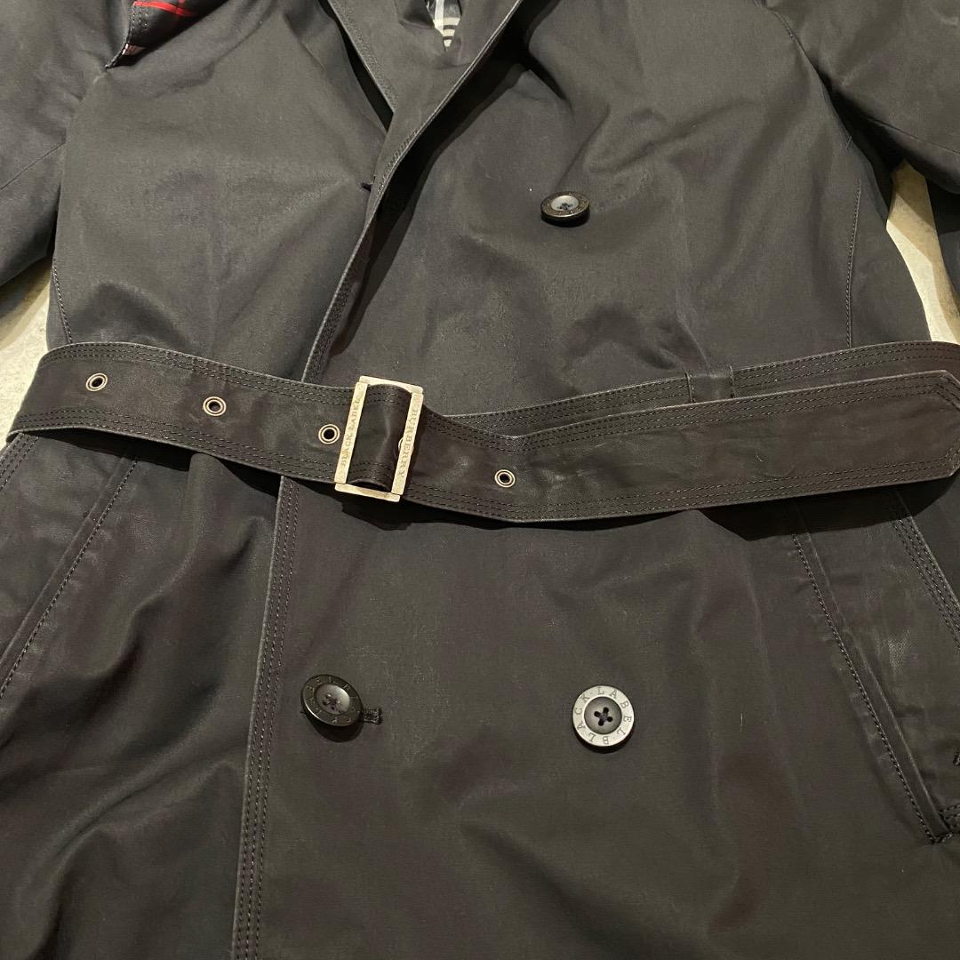 BURBERRY BLACK LABEL L ノバチェック トレンチコート 黒