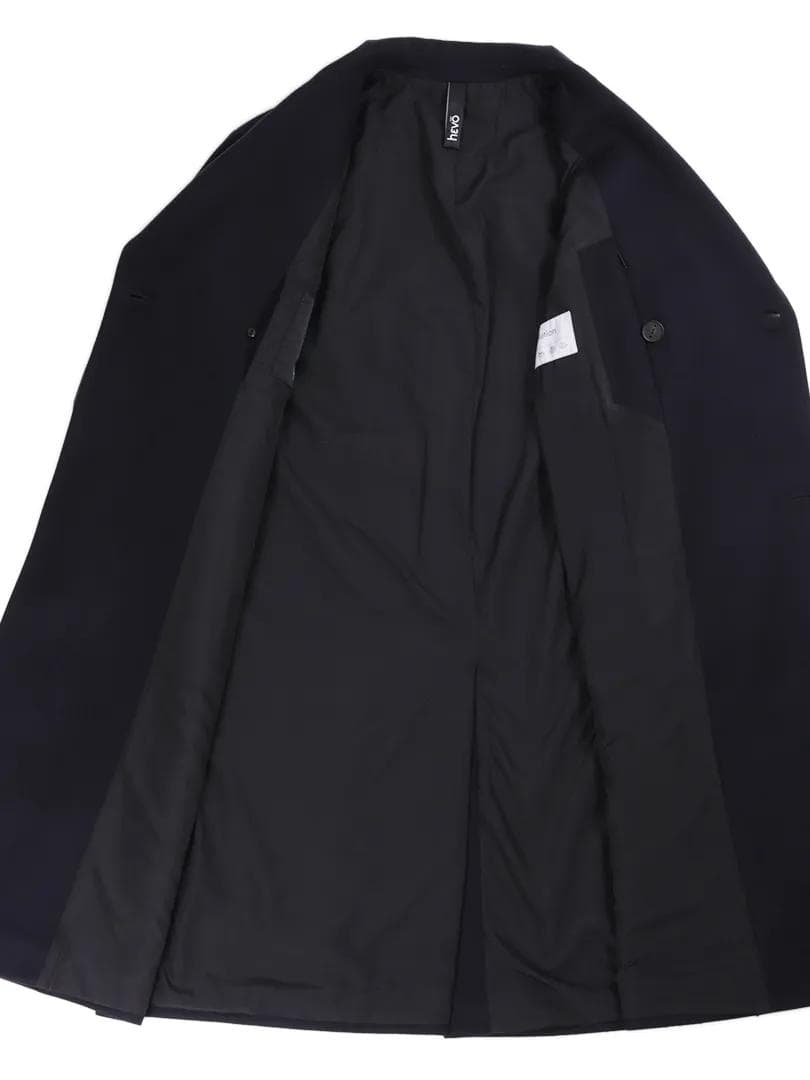 HEVO GALATONE ダブルブレスト コート 黒 48