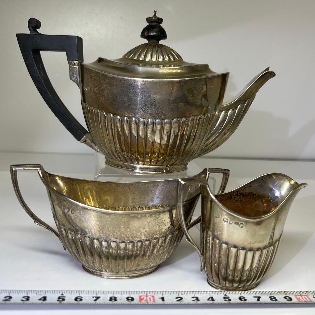 専用　ライオンホールマーク　銀製　ティーセット　509g 東さ8-0131☆2F