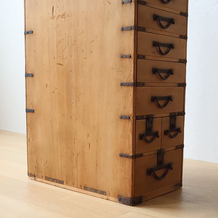 アンティーク 時代 和箪笥 スギ 整理箱 タンス 隠し箱 古家具