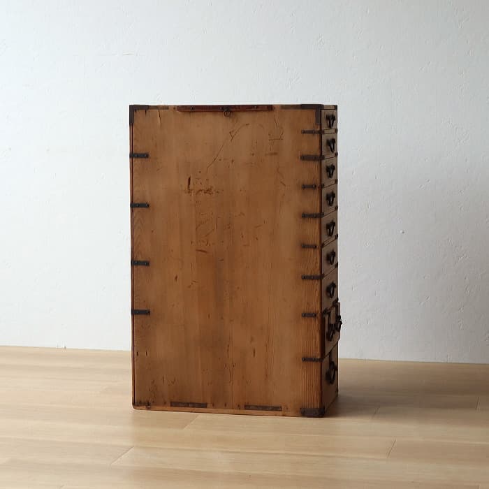 アンティーク 時代 和箪笥 スギ 整理箱 タンス 隠し箱 古家具