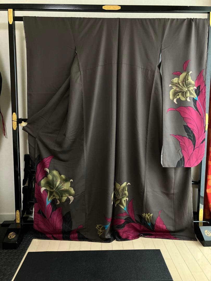 お値下げ 振袖フルセット シックな焦茶 ブラウン 成人式 結婚式 袋帯