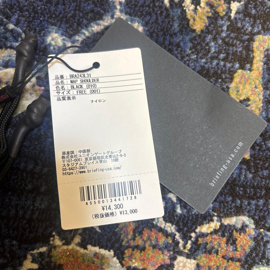 新品未使用BRIEFING ブラックポーチ MAP SHOULDER ゴルフ登山