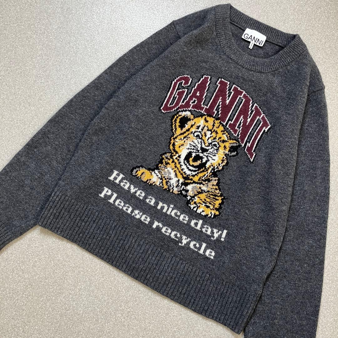 【美品✨24AW】GANNI グラフィックウールミックス ニット セーター