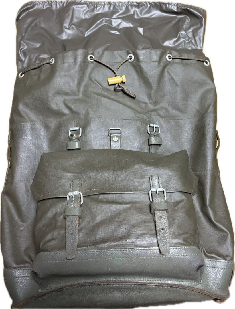 80s スイス軍 ビンテージ PVC ミリタリー リュック マウンテンバッグ