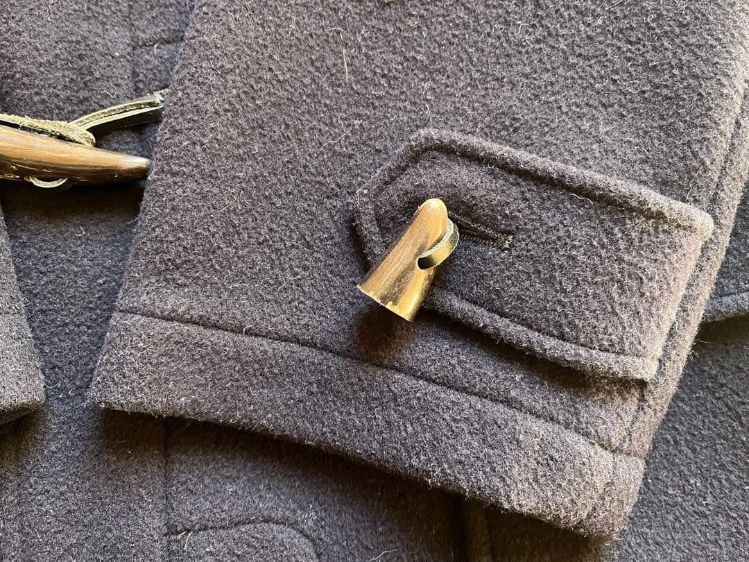 アクアスキュータム　ギンガムチェック　カシミヤ　ウール　ダッフルコート　M