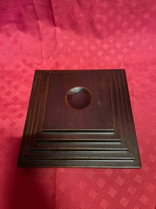 アンティーク品　クリスタルポール台付　玉大きめサイズ