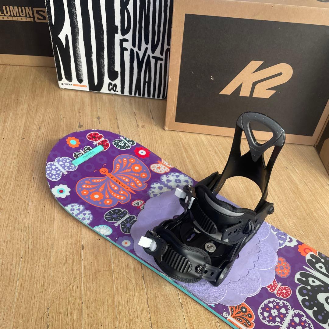 BURTON　キッズスノーボードセット　120cm　バートン　バイン付3点セット