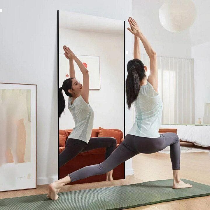 割れない鏡 ウォールミラー 壁掛け 姿見鏡 40×90cm ゴールド 1617