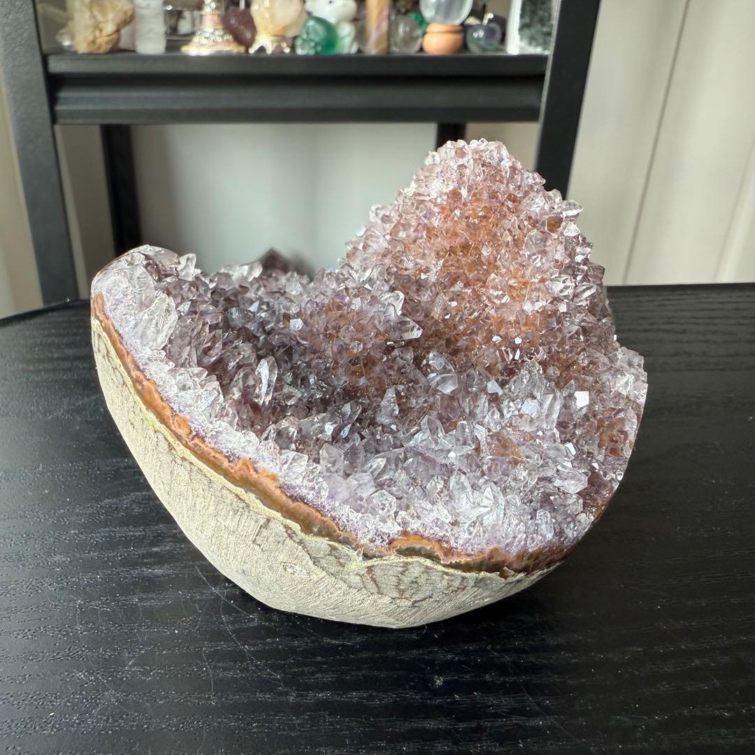 天然石アメジストの原石　置物NO.012905