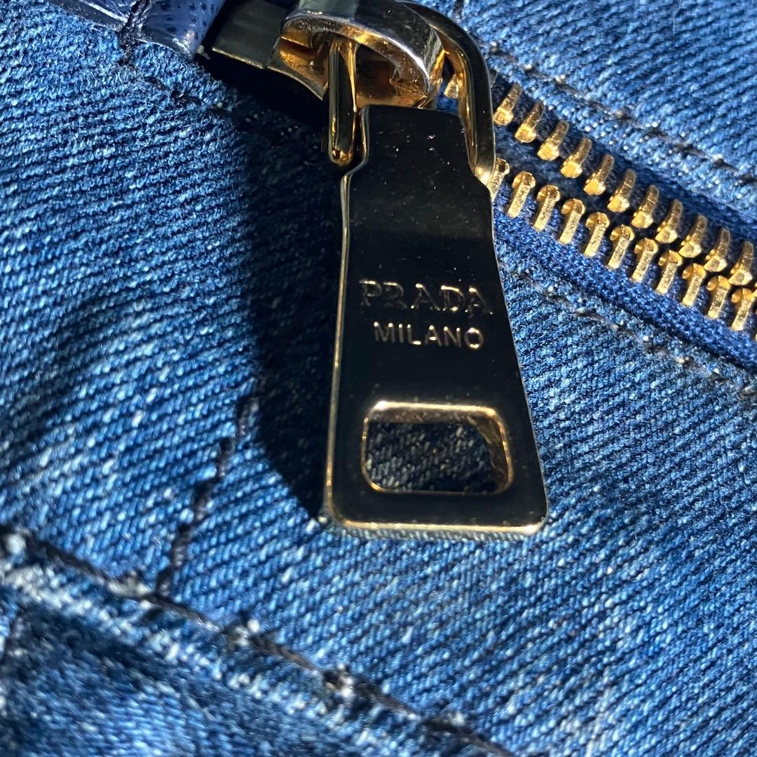 PRADA プラダ カナパミニ 2WAY トートバッグ デニム