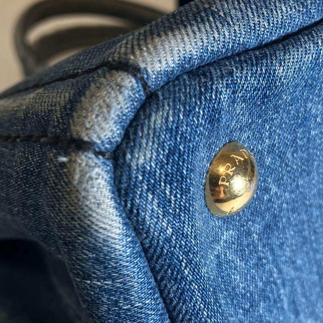 PRADA プラダ カナパミニ 2WAY トートバッグ デニム