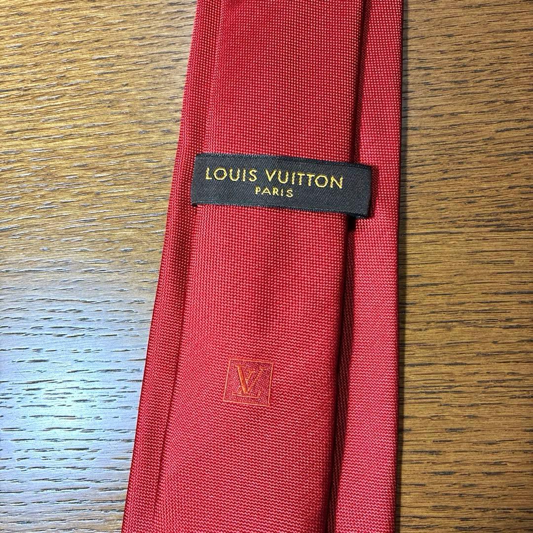 【美品】LOUIS VUITTON ルイヴィトン 赤ネクタイ