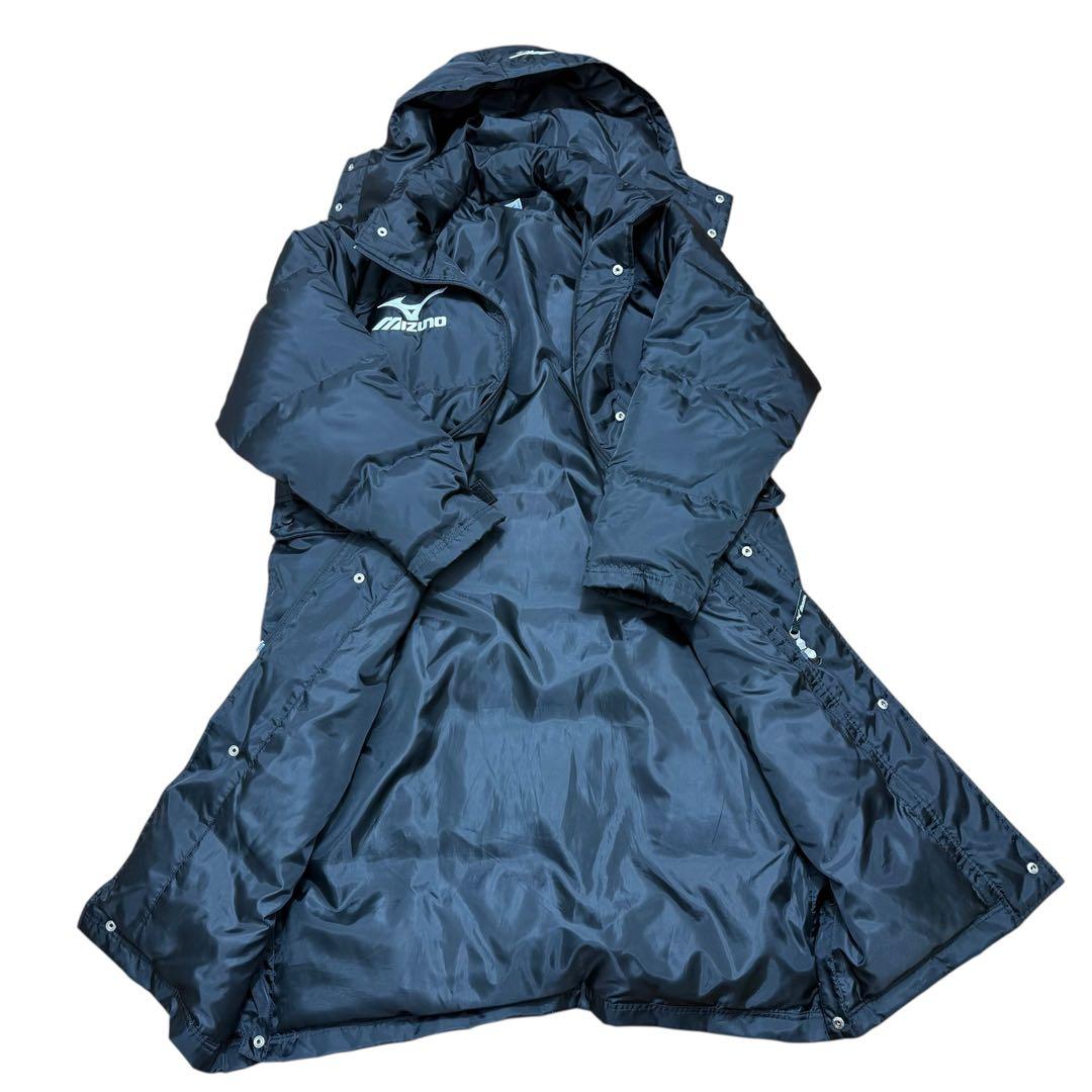『美品』mizunoミズノ ダウンベンチコート 黒 サーマルプラス S