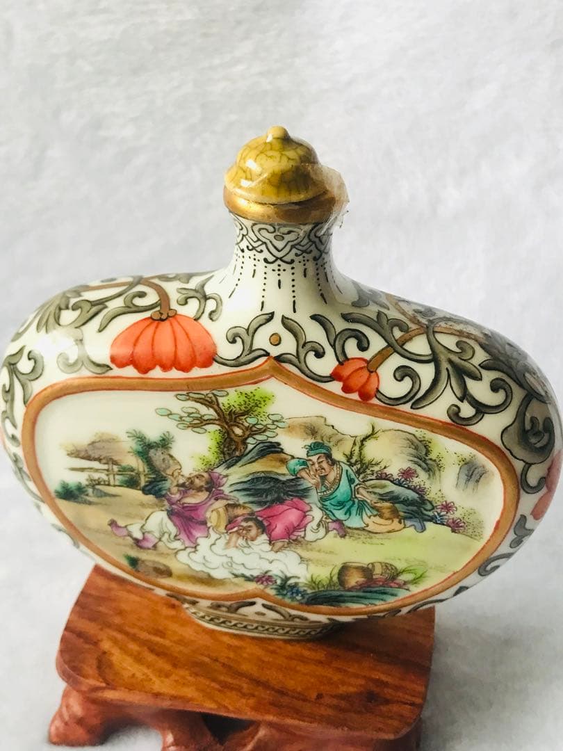 鼻煙壺「吃喝嫖賭」手絵 精品 コレクション