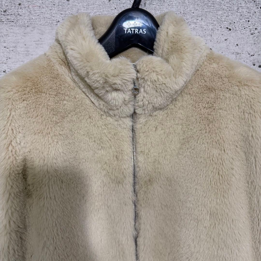 新品TATRAS エコファーブルゾン　ジャケット　大きめサイズ　ベージュ　メンズ