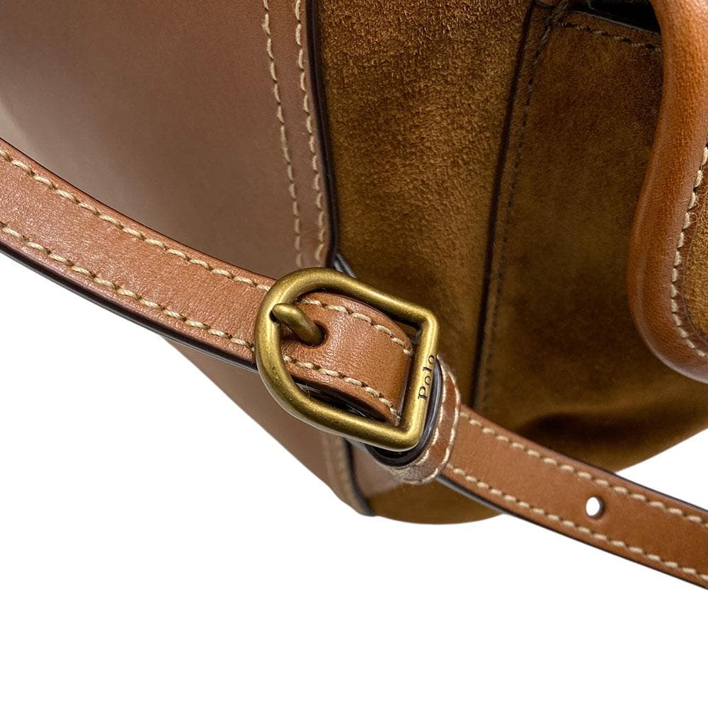 美品 ポロ ラルフローレン スエード Bellport バックパック リュック