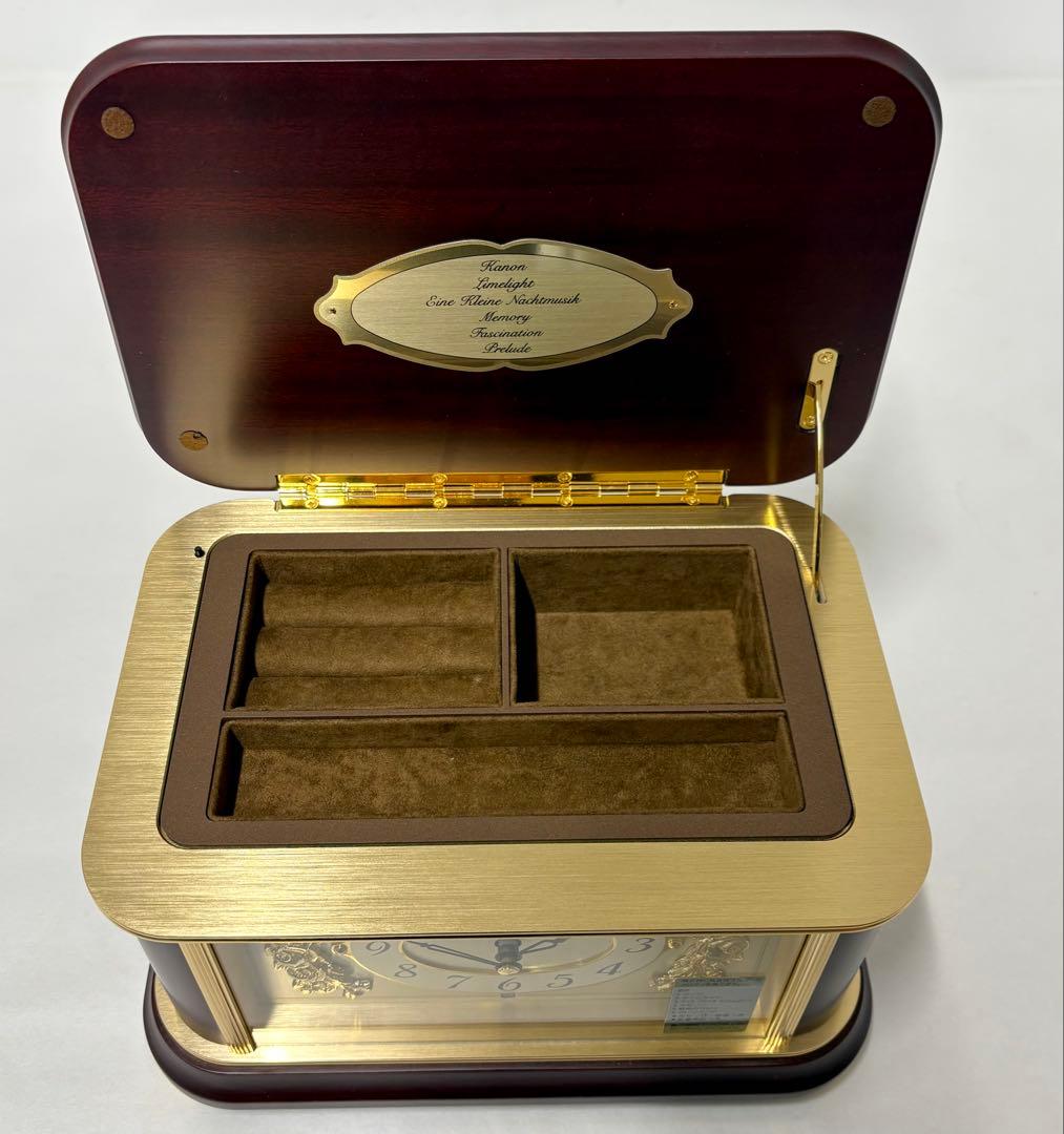 SEIKO EMBLEM HW449B 高級置時計 オルゴール ヴィンテージ