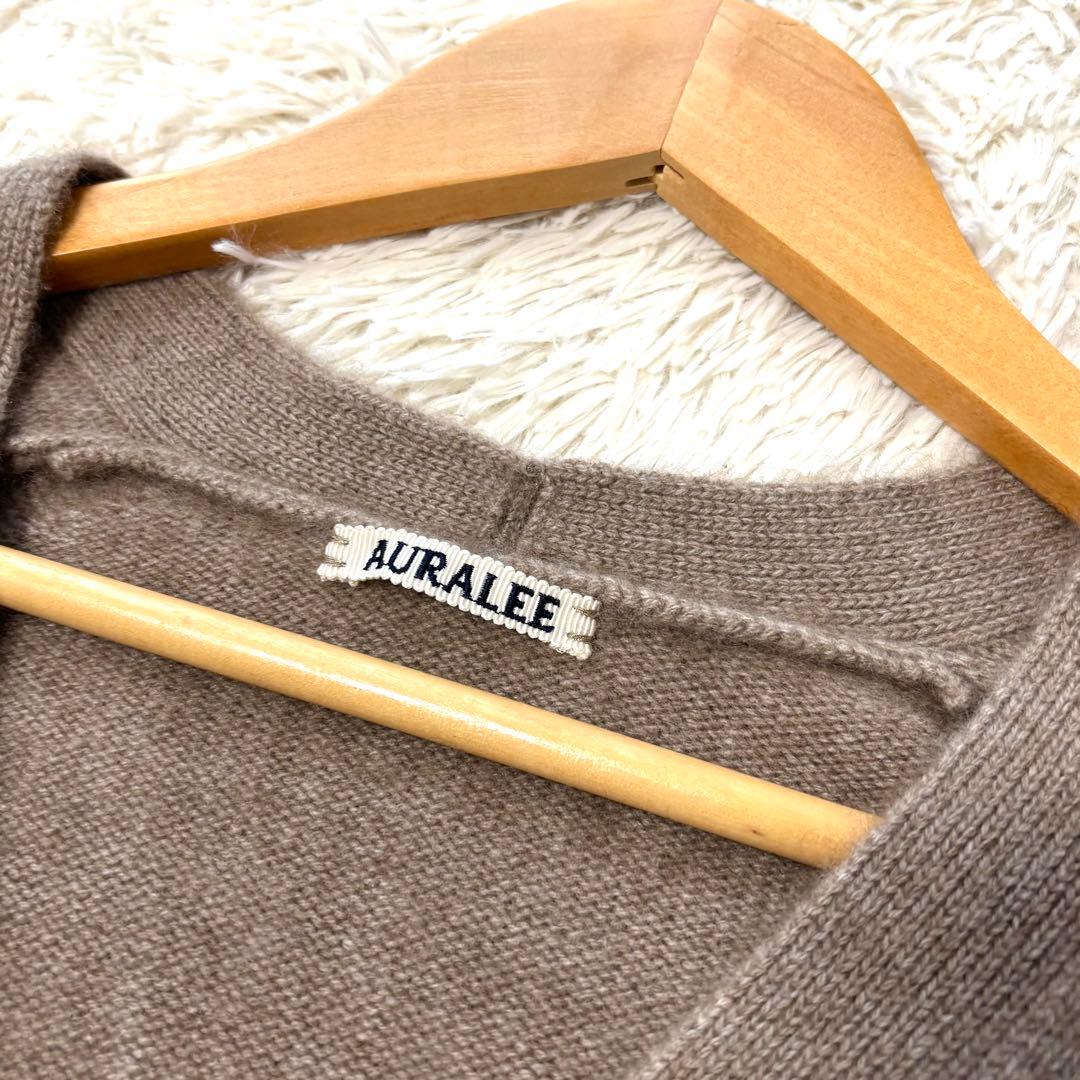 AURALEE オーラリー カシミヤ カーディガン ナチュラルブラウン 4