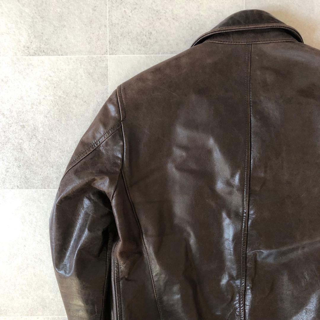 Lサイズの良品！✨ SHIPS JET BLUE A−2 レザージャケット 牛革
