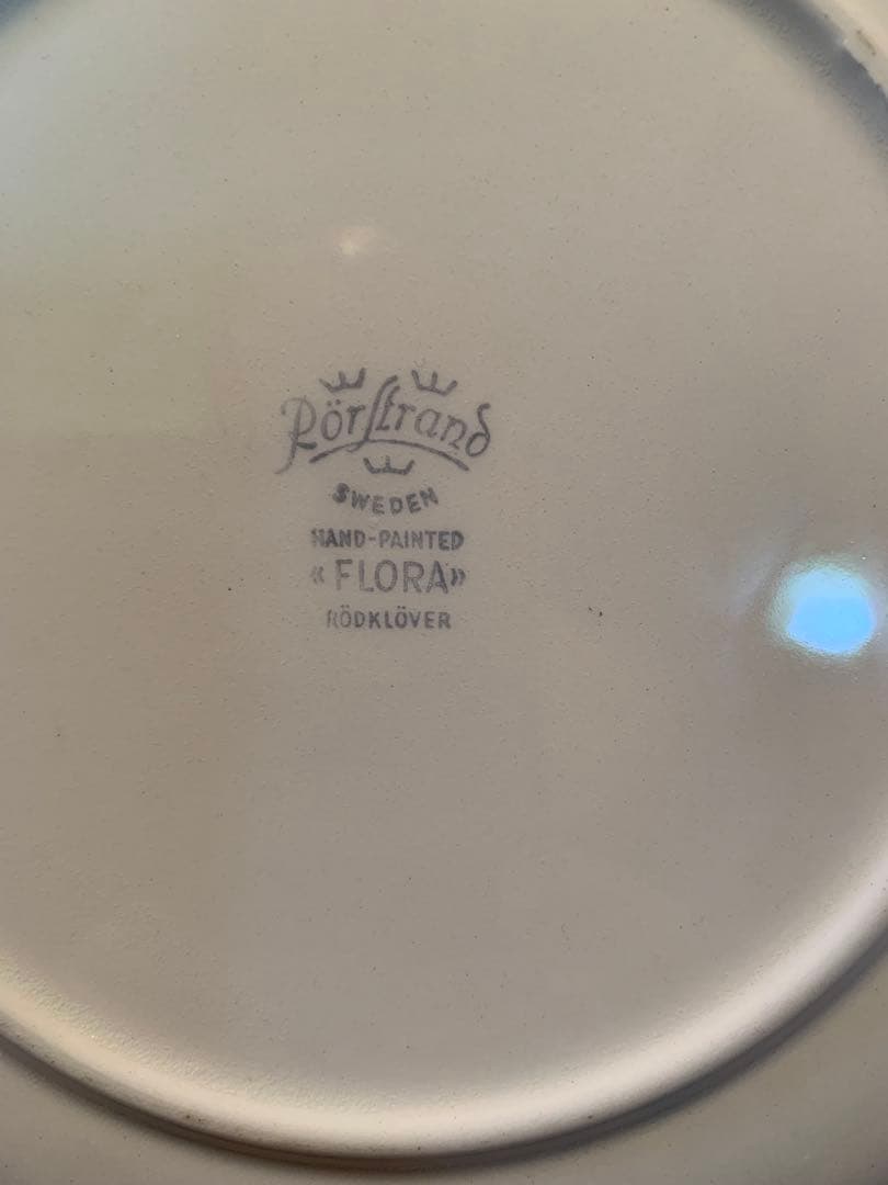 ロールストランド　レアなビンテージの可愛手書きフローラシリーズのお皿2枚セット！