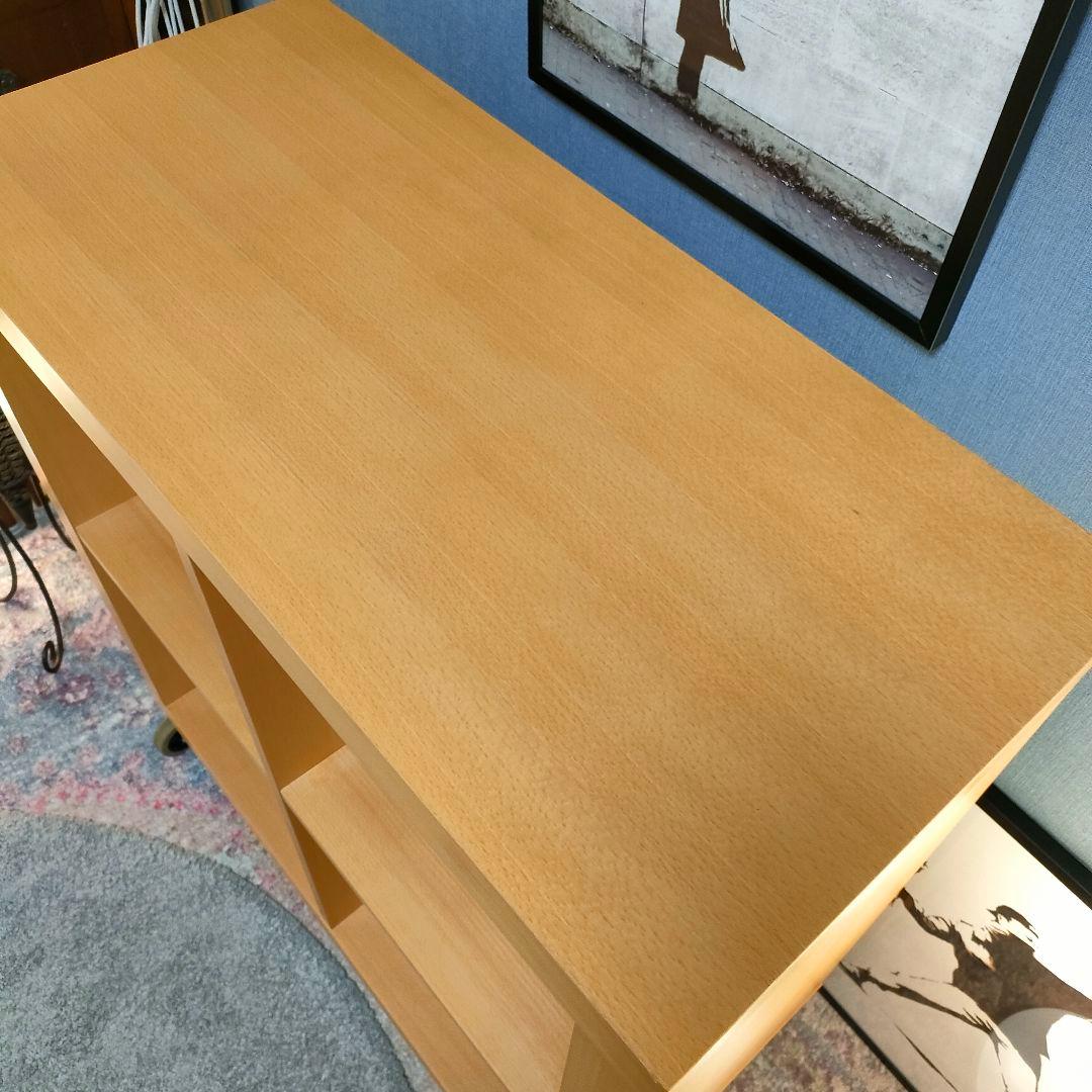 【廃盤旧モデル】無印良品2☓2シェルフ キャスター付き ブナ材