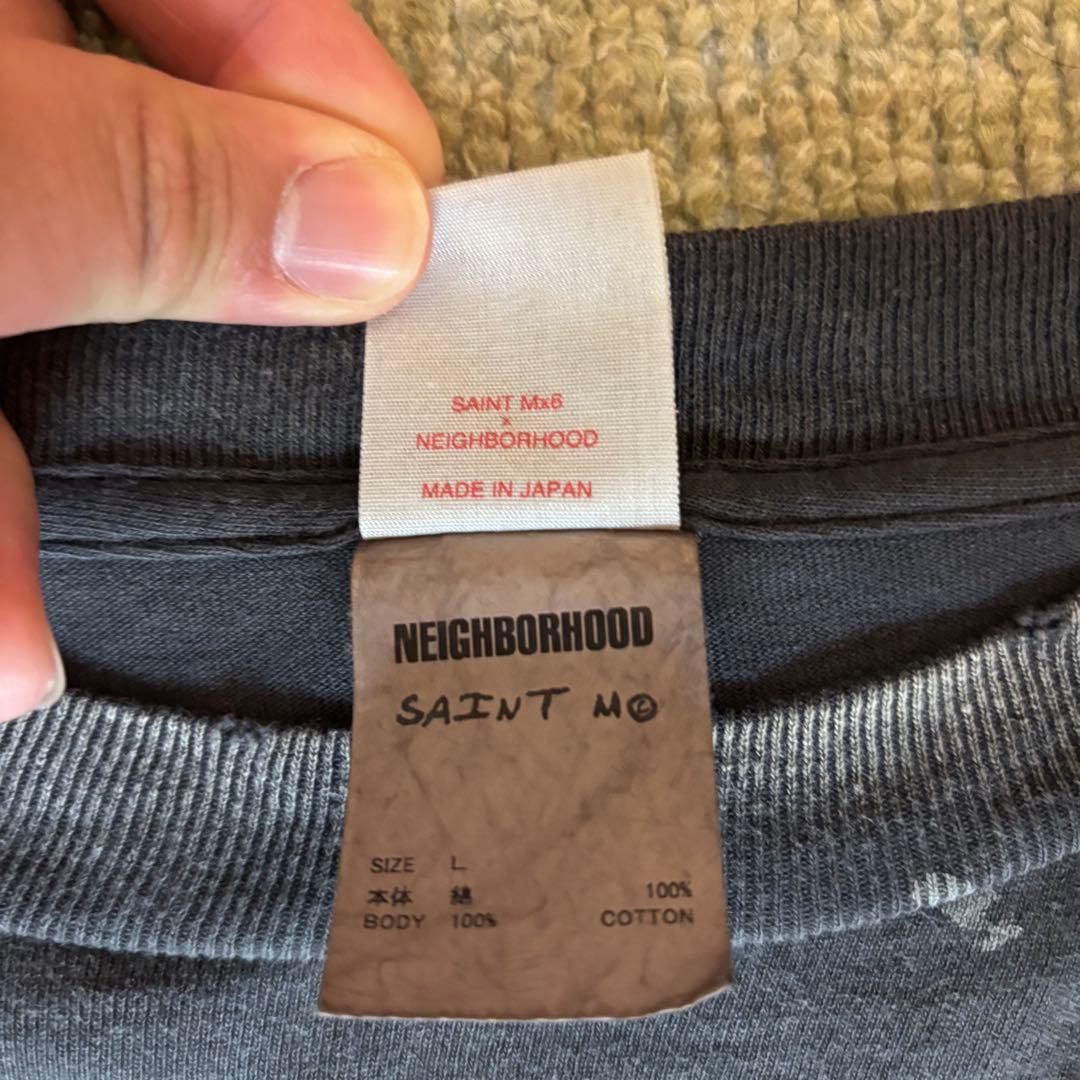SAINT Mxxxxxx×NEIGHBORHOOD コラボロンT ブラック