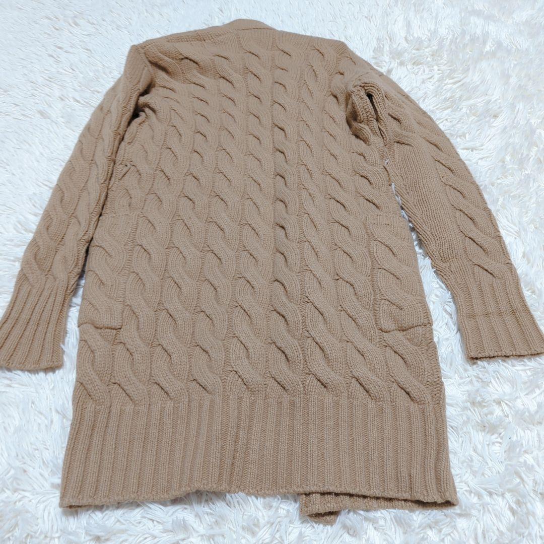 MaxMara　ロングニット　ケーブルニット　白タグ　カシミヤ混　ウール