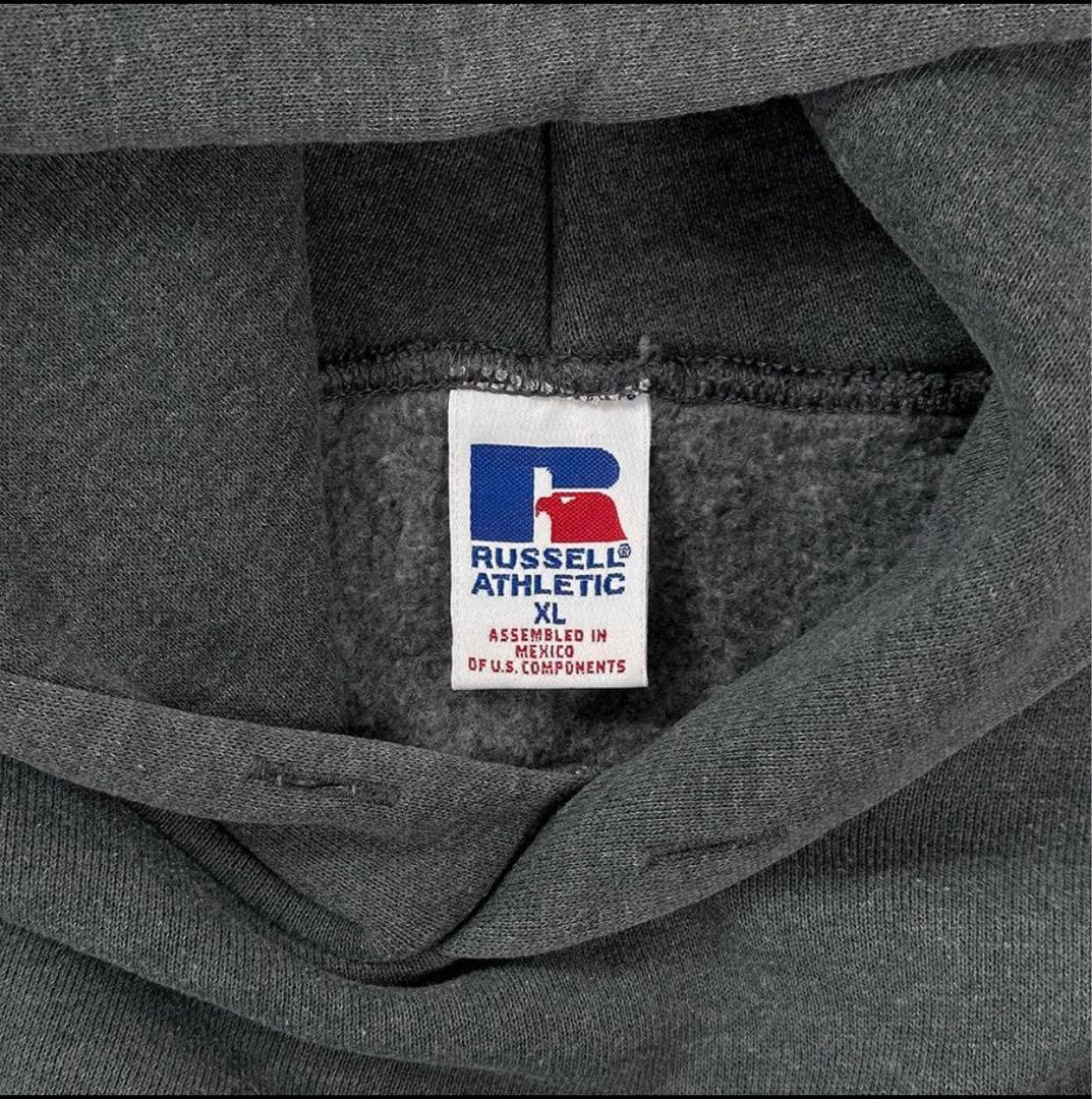 E*a様 90s RUSSELL ラッセル　無印　パーカー 杢 モスグレー XL
