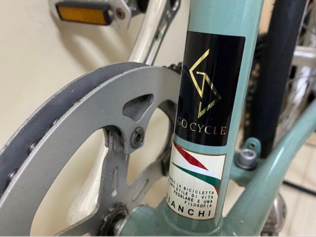 【美品★廃盤品】bianch minivelo7：ミニベロ7 49 チェレステ