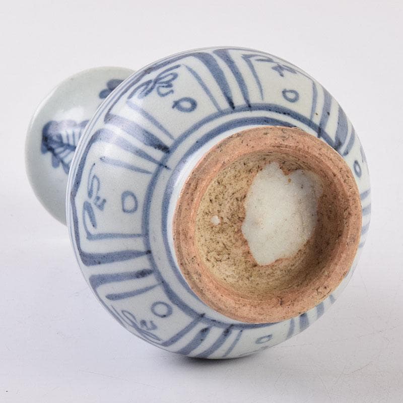 中国　青花　花卉文玉壷春瓶　N　R8966