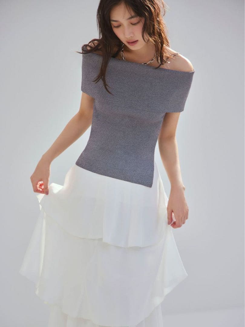 りんご【新品未使用】FRAY I.D セミシアーティアードスカート